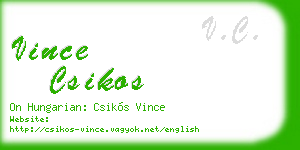 vince csikos business card